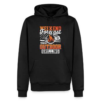 Grill Barbecue extérieur barbecue Grillmeister - Sweat à capuche Premium bio Homme - noir - Devant - Nico (187cm)