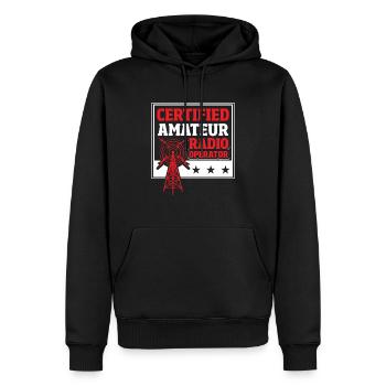 Zertifizierter Amateur Funkamateur - Männer Premium Bio Hoodie - Schwarz - Vorne - Nico (187cm)