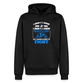 Lutte Combat de lutte - Sweat à capuche Premium bio Homme - noir - Devant - Nico (187cm)
