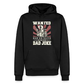 Gesuchter Vater oder lebendiger Cowboy-Vater scherzt Vatertag - Männer Premium Bio Hoodie - Schwarz - Vorne - Nico (187cm)