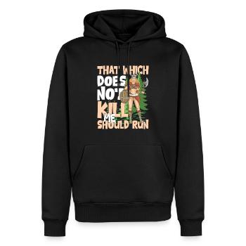 Cool Wikinger Frau Wikinger Spruch - Männer Premium Bio Hoodie - Schwarz - Vorne - Nico (187cm)