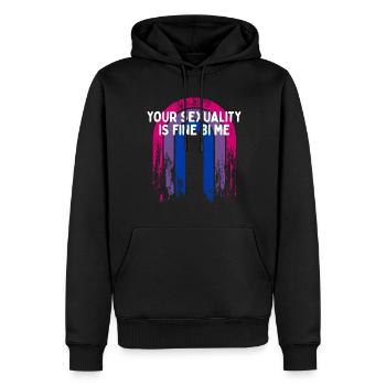 Your Sexuality Is Fine Bi Me Bisexual - Männer Premium Bio Hoodie - Schwarz - Vorne - Nico (187cm)