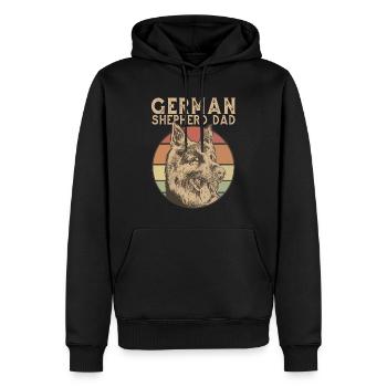 German Shepard Dad Dog Owner Alsatian - Men’s Premium Organic Hoodie - black - Front - Nico (187cm)