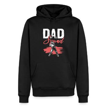 baseball dad squad - Männer Premium Bio Hoodie - Schwarz - Vorne - Nico (187cm)