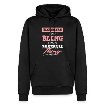 Baseball Sports - Sweat à capuche Premium bio Homme - noir - Devant - Nico (187cm)