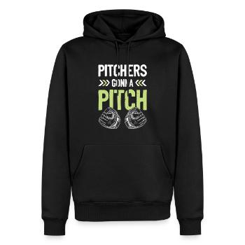 baseball pitcher - Männer Premium Bio Hoodie - Schwarz - Vorne - Nico (187cm)