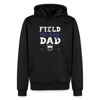 feldhockey papa - Männer Premium Bio Hoodie - Schwarz - Vorne - Nico (187cm)