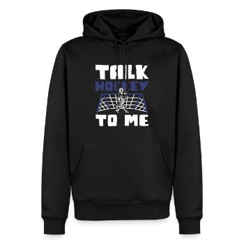 feldhockey sport - Männer Premium Bio Hoodie - Schwarz - Vorne - Nico (187cm)