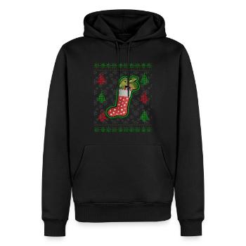 Green Tree Python Ugly Christmas Sweatshirt Style - Men’s Premium Organic Hoodie - black - Front - Nico (187cm)