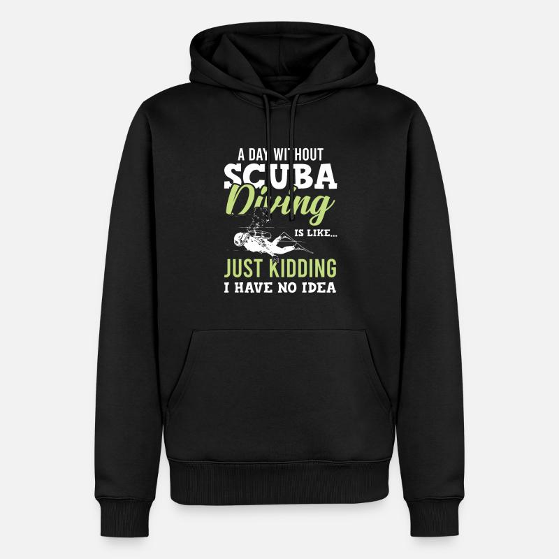 Plongée sous-marine - Sweat à capuche Premium bio Homme - noir