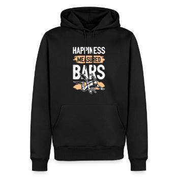 Plongée Bonheur - Sweat à capuche Premium bio Homme - noir - Devant - Nico (187cm)