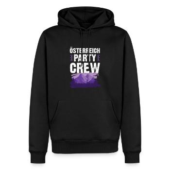 Autriche Party Crew - Sweat à capuche Premium bio Homme - noir - Devant - Nico (187cm)