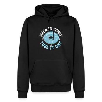 Snow Tubing Winter - Männer Premium Bio Hoodie - Schwarz - Vorne - Nico (187cm)