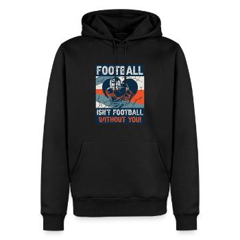 Amateurs de jeux de terrain de jeu de balle de jour - Sweat à capuche Premium bio Homme - noir - Devant - Nico (187cm)