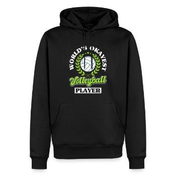 Trainerteam Volleyballspieler - Männer Premium Bio Hoodie - Schwarz - Vorne - Nico (187cm)