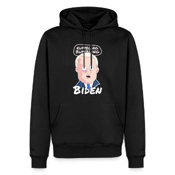 Grollender unbeholfener Joe Biden - Männer Premium Bio Hoodie - Schwarz - Vorne - Nico (187cm)