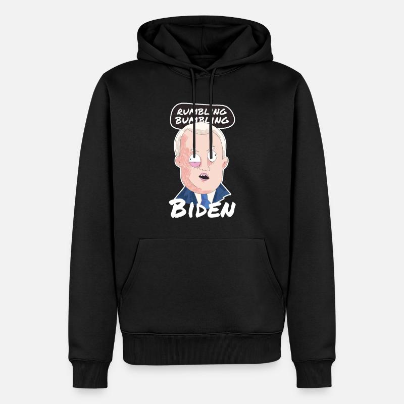 Grondant Bumbling Joe Biden - Sweat à capuche Premium bio Homme - noir