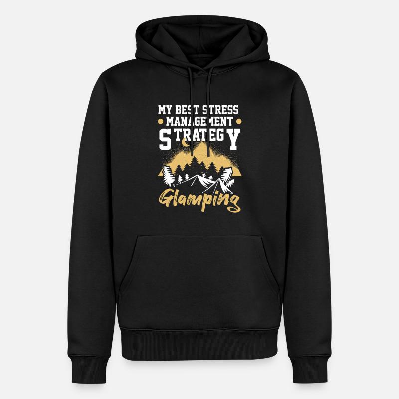 Glamping Camping Glamper - Sweat à capuche Premium bio Homme - noir