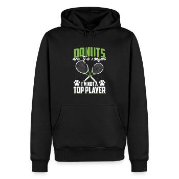 Tennis Player Ghost Kitten - Men’s Premium Organic Hoodie - black - Front - Nico (187cm)