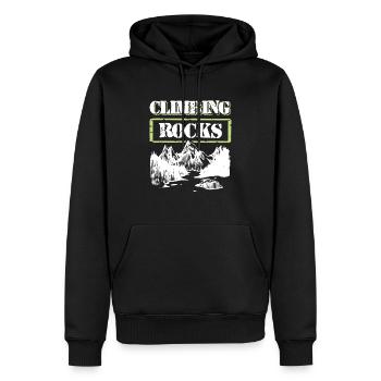 berge klettern - Männer Premium Bio Hoodie - Schwarz - Vorne - Nico (187cm)
