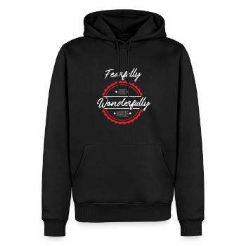 Bible Proverb - Men’s Premium Organic Hoodie - black - Front - Nico (187cm)