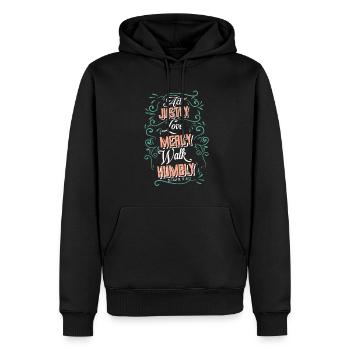 bibel dankbar - Männer Premium Bio Hoodie - Schwarz - Vorne - Nico (187cm)