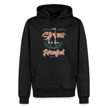 bibel verse heilung - Männer Premium Bio Hoodie - Schwarz - Vorne - Nico (187cm)