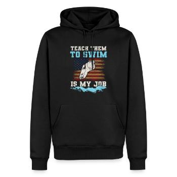 Water Sports Swimming Coach Instructor - Men’s Premium Organic Hoodie - black - Front - Nico (187cm)