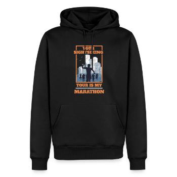 Tournoi de course à pied Compétition de course Marathon - Sweat à capuche Premium bio Homme - noir - Devant - Nico (187cm)