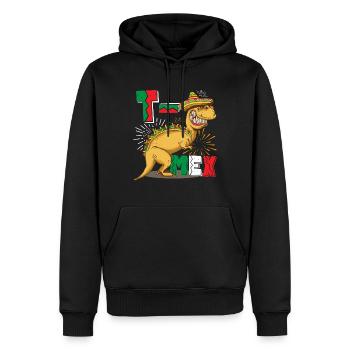 Tacosaurus T Rex Taco Cinco de Mayo Dinosaure - Sweat à capuche Premium bio Homme - noir - Devant - Nico (187cm)