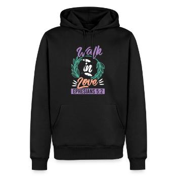 liebe spruch bibelvers jesus - Männer Premium Bio Hoodie - Schwarz - Vorne - Nico (187cm)