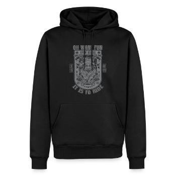 Lustige Weihnachten Motorrad Santa Biker Motorrad - Männer Premium Bio Hoodie - Schwarz - Vorne - Nico (187cm)