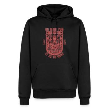 Lustige Weihnachten Motorrad Santa Biker Motorrad - Männer Premium Bio Hoodie - Schwarz - Vorne - Nico (187cm)