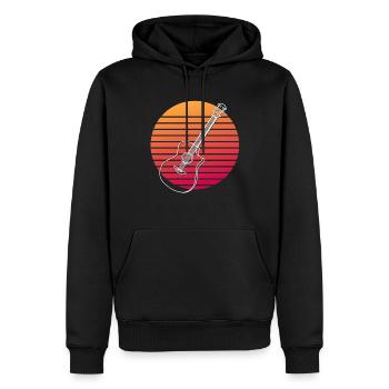 Gitarre Vintage Gitarrist Musiker Guitar - Männer Premium Bio Hoodie - Schwarz - Vorne - Nico (187cm)