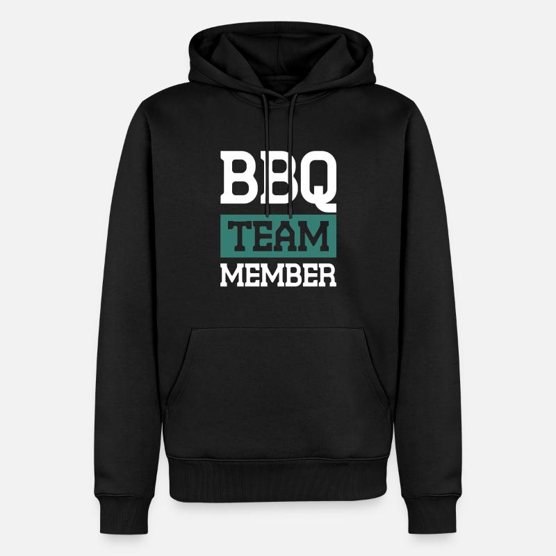 Équipe Bbq - Sweat à capuche Premium bio Homme - noir