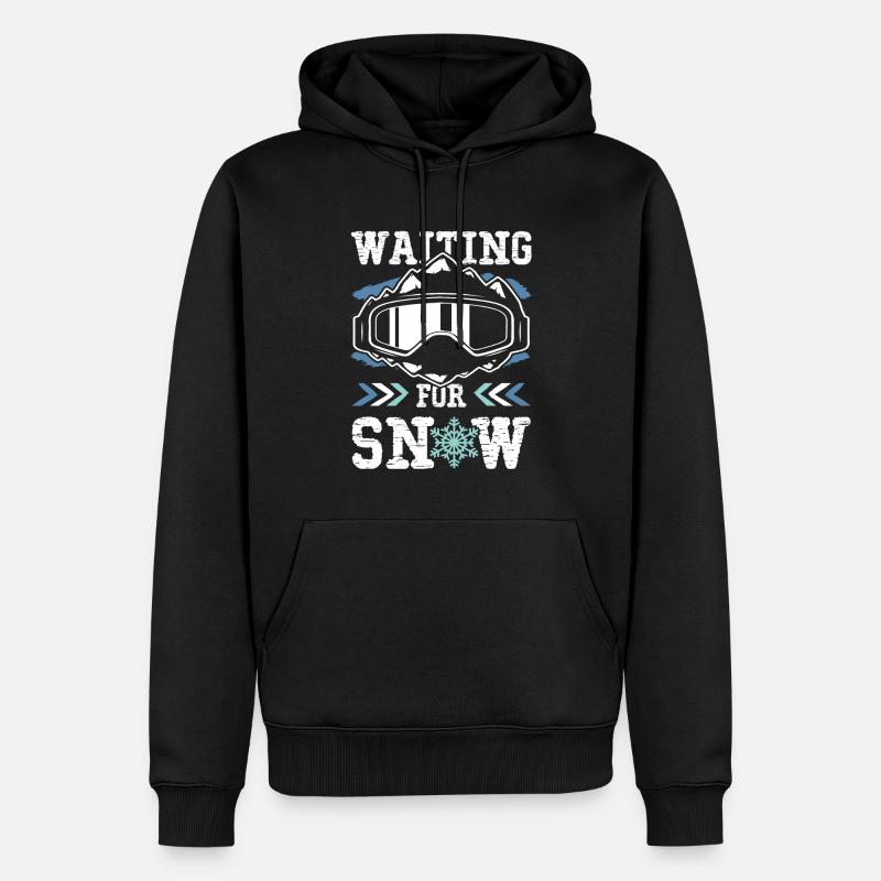 snowboard spruch - Männer Premium Bio Hoodie - Schwarz