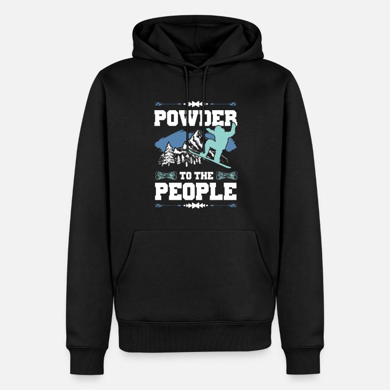 snowboarding schnee - Männer Premium Bio Hoodie - Schwarz
