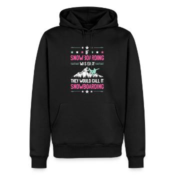 snowboarder snowboarding - Männer Premium Bio Hoodie - Schwarz - Vorne - Nico (187cm)