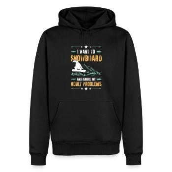 snowboarding probleme ignorieren - Männer Premium Bio Hoodie - Schwarz - Vorne - Nico (187cm)
