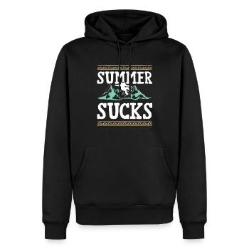 snowboarding sommer - Männer Premium Bio Hoodie - Schwarz - Vorne - Nico (187cm)
