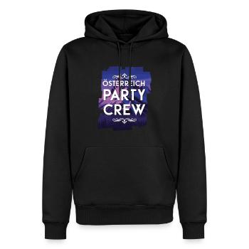 Autriche Party Crew - Sweat à capuche Premium bio Homme - noir - Devant - Nico (187cm)