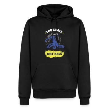 ice hockey sport goalie - Männer Premium Bio Hoodie - Schwarz - Vorne - Nico (187cm)