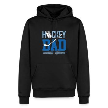 ice hockey dad - Männer Premium Bio Hoodie - Schwarz - Vorne - Nico (187cm)