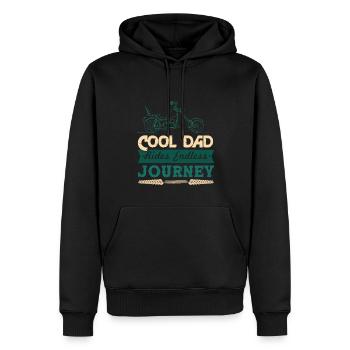 motorrad papa - Männer Premium Bio Hoodie - Schwarz - Vorne - Nico (187cm)