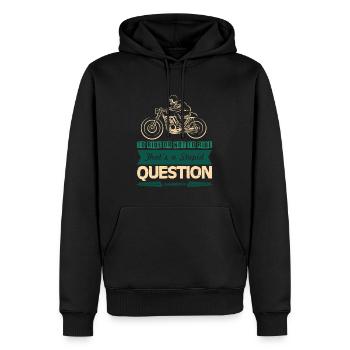 Moto Cool Dicton - Sweat à capuche Premium bio Homme - noir - Devant - Nico (187cm)