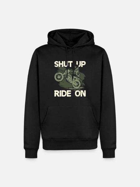Motorcycle Ride Quote - Men’s Premium Organic Hoodie - black