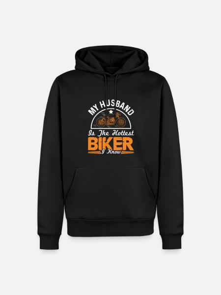 motorcycle husband saying - Men’s Premium Organic Hoodie - black
