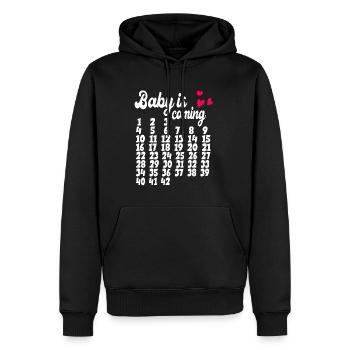 Baby is coming Entwicklung - Männer Premium Bio Hoodie - Schwarz - Vorne - Nico (187cm)