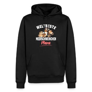 Weltbeste Meerschweinchen Mama für Frauen - Männer Premium Bio Hoodie - Schwarz - Vorne - Nico (187cm)