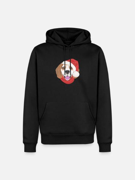 Beagle Merry Christmas - Men’s Premium Organic Hoodie - black